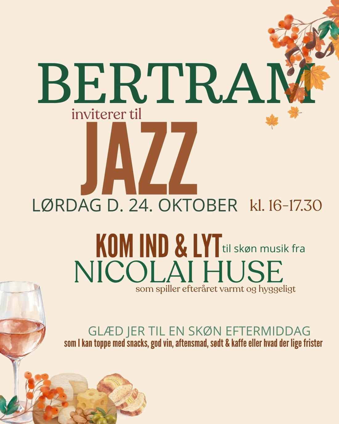 Jazz med Nicolai Huse 24/10 Kl. 16.00-17.30