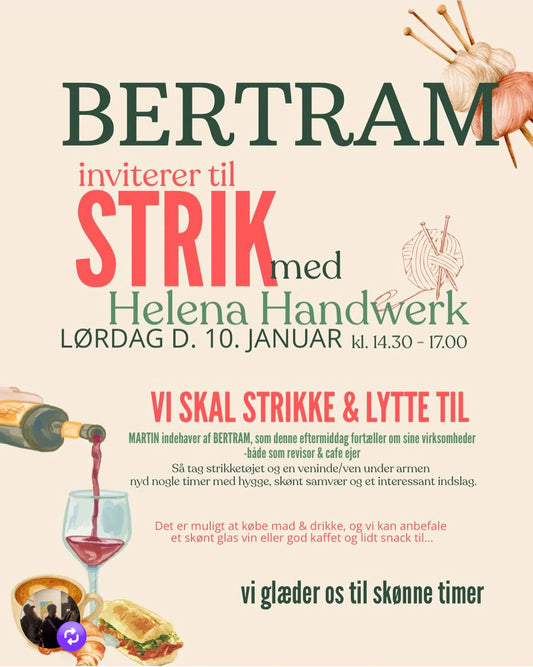 Strik med Helena Handwerk d.10/1 UDSOLGT - MED VENTELISTE