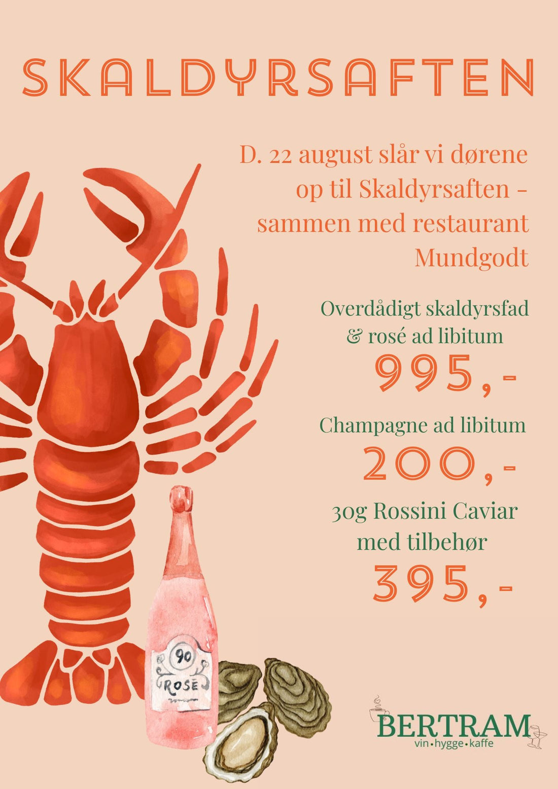 Skaldyrs aften med MundGodt 22/8